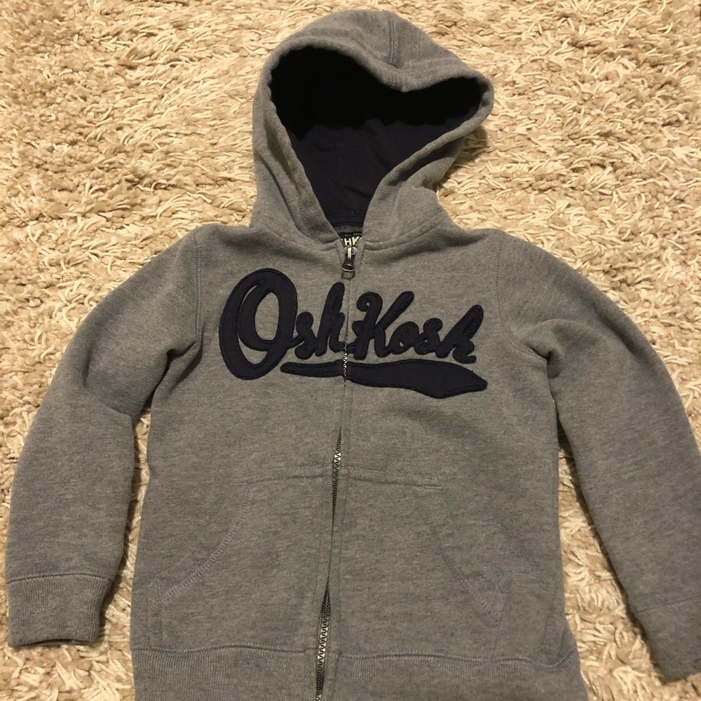 Osh Kosh size 5 zip up hoodie sweat jacket
